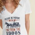 Please Be Patient I'm From The 1900s Vintage Dad Women's Jersey Short Sleeve Deep V-Neck Tshirt Please Be Patient I'm From The 1900s Vintage Dad Women's Jersey Short Sleeve Deep V-Neck Tshirt