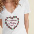Please Be Patient With Me I'm From The 1900S Vintage Floral Premium Tri-Blend Women's Jersey Short Sleeve Deep V-Neck Tshirt Please Be Patient With Me I'm From The 1900S Vintage Floral Premium Tri-Blend Women's Jersey Short Sleeve Deep V-Neck Tshirt