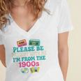 Please Be Patient With Me I'm From The 1900s Vintage For Man Premium Women's Jersey Short Sleeve Deep V-Neck Tshirt