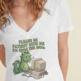 Please Be Patient I'm From The 1900s Vintage Men Women Women's Jersey Short Sleeve Deep V-Neck Tshirt