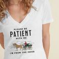 Please Be Patient I'm From The 1900s Vintage Premium Women's Jersey Short Sleeve Deep V-Neck Tshirt Please Be Patient I'm From The 1900s Vintage Premium Women's Jersey Short Sleeve Deep V-Neck Tshirt