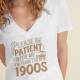 Please Be Patient With Me I'm From The 1900s Vintage Quote Premium Tri-Blend Women's Jersey Short Sleeve Deep V-Neck Tshirt