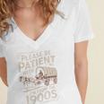 Please Be Patient With Me I'm From The 1900s Western Humor Women's Jersey Short Sleeve Deep V-Neck Tshirt Please Be Patient With Me I'm From The 1900s Western Humor Women's Jersey Short Sleeve Deep V-Neck Tshirt