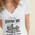 Please Show Me Patience I'm From The 1900s Vintage Horse Premium Women's Jersey Short Sleeve Deep V-Neck Tshirt Please Show Me Patience I'm From The 1900s Vintage Horse Premium Women's Jersey Short Sleeve Deep V-Neck Tshirt