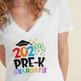 Pre-K Graduate 2025 Preschool Graduation Class Of 2025 Kids Women's Jersey Short Sleeve Deep V-Neck Tshirt