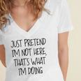 Pretend Introvert Introverted Apparel Women's Jersey Short Sleeve Deep V-Neck Tshirt Pretend Introvert Introverted Apparel Women's Jersey Short Sleeve Deep V-Neck Tshirt