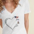 Proud Air Force Grandma Air Force Graduation Grandma USAF Women's Jersey Short Sleeve Deep V-Neck Tshirt