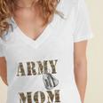Proud Army National Guard Mom National Guard Graduation Women's Jersey Short Sleeve Deep V-Neck Tshirt