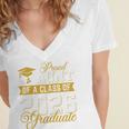 Proud Aunt Of A Class Of 2026 Graduate Senior Graduation 26 Women's Jersey Short Sleeve Deep V-Neck Tshirt