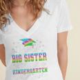 Proud Big Sister Of Kindergarten Graduate 2024 Graduation Premium Women's Jersey Short Sleeve Deep V-Neck Tshirt