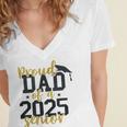 Proud Dad Of a 2025 Senior Graduation Women's Jersey Short Sleeve Deep V-Neck Tshirt