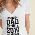 Proud Dad Of A Class 2019 GraduateShirt Graduation Women's Jersey Short Sleeve Deep V-Neck Tshirt