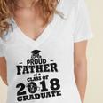 Proud Father Of A Class Of 2018 Graduate Tee Graduation Z1 Women's Jersey Short Sleeve Deep V-Neck Tshirt