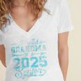 Proud Grandma Of a 2025 Senior Graduate Graduation Premium Women's Jersey Short Sleeve Deep V-Neck Tshirt