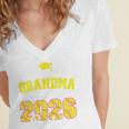 Proud Grandma Of A 2026 Senior Softball Graduation Matching Women's Jersey Short Sleeve Deep V-Neck Tshirt