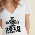Proud Grandma Of A Class Of 2018 Tee Graduate Graduation Z1 Women's Jersey Short Sleeve Deep V-Neck Tshirt