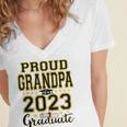 Proud Grandpa Of A 2023 Graduate Graduation Women's Jersey Short Sleeve Deep V-Neck Tshirt