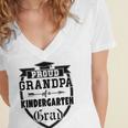 Proud Grandpa Of a Kindergarten Grad Graduation Shirt Women's Jersey Short Sleeve Deep V-Neck Tshirt
