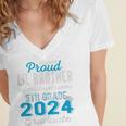 Proud Little Brother Of 5th Grade Graduate 2024 Graduation Premium Women's Jersey Short Sleeve Deep V-Neck Tshirt