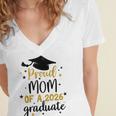 Proud Mom Of A Class Of 2026 Graduate Senior Graduation 2026 Women's Jersey Short Sleeve Deep V-Neck Tshirt