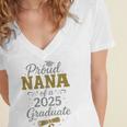 Proud Nana Of a 2025 Graduate Senior Graduation Women Premium Tri-Blend Women's Jersey Short Sleeve Deep V-Neck Tshirt