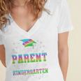 Proud Parent Of Kindergarten Graduate 2024 Graduation Parent Premium Women's Jersey Short Sleeve Deep V-Neck Tshirt