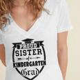 Proud Sister Of a Kindergarten Grad Graduation Shirt Women's Jersey Short Sleeve Deep V-Neck Tshirt