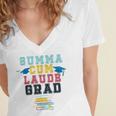 Proud Summa Cum Laude Grad College Graduation T-Shirt Women's Jersey Short Sleeve Deep V-Neck Tshirt