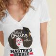 Queen Masters Degree Graduation Social Work MSW MPH Women's Jersey Short Sleeve Deep V-Neck Tshirt