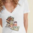 Read Books Drink Coffee For Women Women's Jersey Short Sleeve Deep V-Neck Tshirt