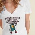 If You Can Read This Gamer Humor Gaming Introvert Women's Jersey Short Sleeve Deep V-Neck Tshirt