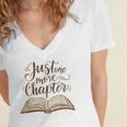 Reading Book Lover Club Librarian Just One More Chapter Women's Jersey Short Sleeve Deep V-Neck Tshirt Reading Book Lover Club Librarian Just One More Chapter Women's Jersey Short Sleeve Deep V-Neck Tshirt