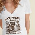 Reading Book Lover Made To Read Books Forces To Read Emails Women's Jersey Short Sleeve Deep V-Neck Tshirt Reading Book Lover Made To Read Books Forces To Read Emails Women's Jersey Short Sleeve Deep V-Neck Tshirt
