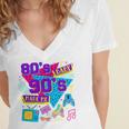 Retro 1980s 80's Baby 1990s 90's Made Me Nostalgia Birthday Premium Tri-Blend Women's Jersey Short Sleeve Deep V-Neck Tshirt