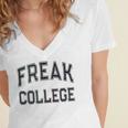 Retro Anti Social FREAK COLLEGE Introvert Stay Away From Me Women's Jersey Short Sleeve Deep V-Neck Tshirt Retro Anti Social FREAK COLLEGE Introvert Stay Away From Me Women's Jersey Short Sleeve Deep V-Neck Tshirt