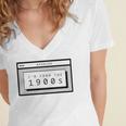Retro Computer Screen I'm From The 1900s Birthday Women's Jersey Short Sleeve Deep V-Neck Tshirt