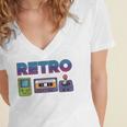 Retro Gaming Nostalgia Tee Perfect For 90s Lovers Premium Tri-Blend Women's Jersey Short Sleeve Deep V-Neck Tshirt