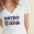 Retro Gaming Nostalgia Tee Perfect For Vintage Lovers Women's Jersey Short Sleeve Deep V-Neck Tshirt