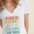 Retro Humor Please Be Patient With Me I'm From The 1900s Premium Women's Jersey Short Sleeve Deep V-Neck Tshirt Retro Humor Please Be Patient With Me I'm From The 1900s Premium Women's Jersey Short Sleeve Deep V-Neck Tshirt