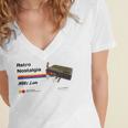 Retro Nostalgia 1980s Love Graphic Women's Jersey Short Sleeve Deep V-Neck Tshirt