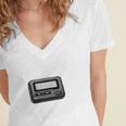 Retro Pager 90s Nostalgia Premium Tri-Blend Women's Jersey Short Sleeve Deep V-Neck Tshirt Retro Pager 90s Nostalgia Premium Tri-Blend Women's Jersey Short Sleeve Deep V-Neck Tshirt