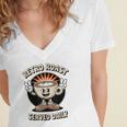 Retro Roast Coffee Retro Cartoon Vintage Nostalgia Fun Women's Jersey Short Sleeve Deep V-Neck Tshirt