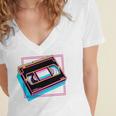 Retro VHS Vaporwave Video Cassette Nostalgia Geek Chic Premium Tri-Blend Women's Jersey Short Sleeve Deep V-Neck Tshirt Retro VHS Vaporwave Video Cassette Nostalgia Geek Chic Premium Tri-Blend Women's Jersey Short Sleeve Deep V-Neck Tshirt