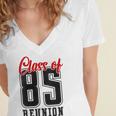 Reunion 1985 Matching Graduation High School Class Of 1985 Women's Jersey Short Sleeve Deep V-Neck Tshirt