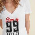 Reunion 1999 Matching Graduation High School Class Of 1999 Women's Jersey Short Sleeve Deep V-Neck Tshirt