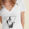 Rock & Roll Wizard Music Nostalgia Premium Tri-Blend Women's Jersey Short Sleeve Deep V-Neck Tshirt