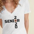 Senior 2020 Football Graduation Shirt Women's Jersey Short Sleeve Deep V-Neck Tshirt