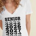 Senior 2026 2027 Class Of Graduation Women's Jersey Short Sleeve Deep V-Neck Tshirt