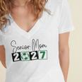 Senior 2027 Soccer Mom Final Season Class Of 2027 Graduation Women's Jersey Short Sleeve Deep V-Neck Tshirt