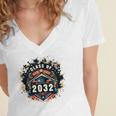 Senior 2032 Class Of 2032 Seniors Graduation 2032 Senior 32 Women's Jersey Short Sleeve Deep V-Neck Tshirt